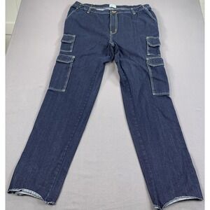 Liberty Blues Cargo Jeans Mens 44x38 Workwear Carpenter Multi Pocket Pants Denim